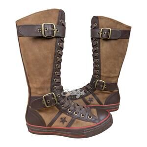 Converse 2005 Star 70 Vintage XXHI Buckle Knee High Suede Sneaker Boot 9 RARE